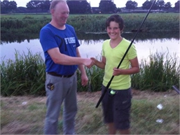 Stijn Brookhuis winnaar viswedstrijd.